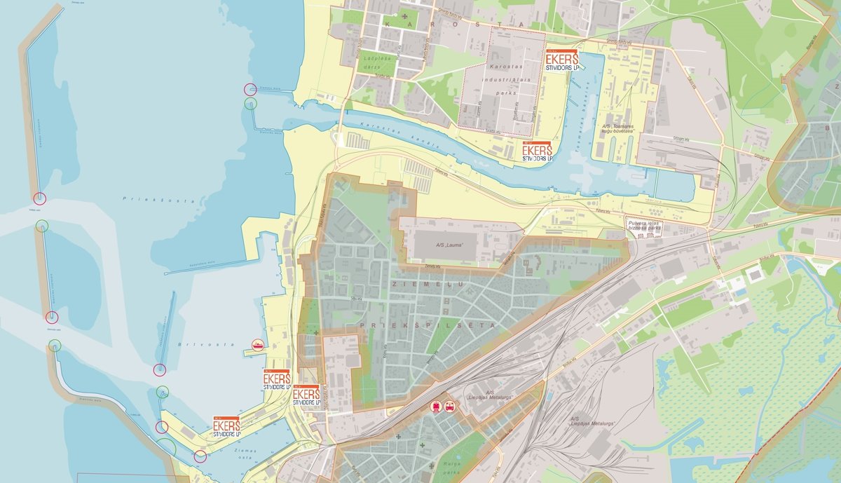 Terminals at Liepaja's port
